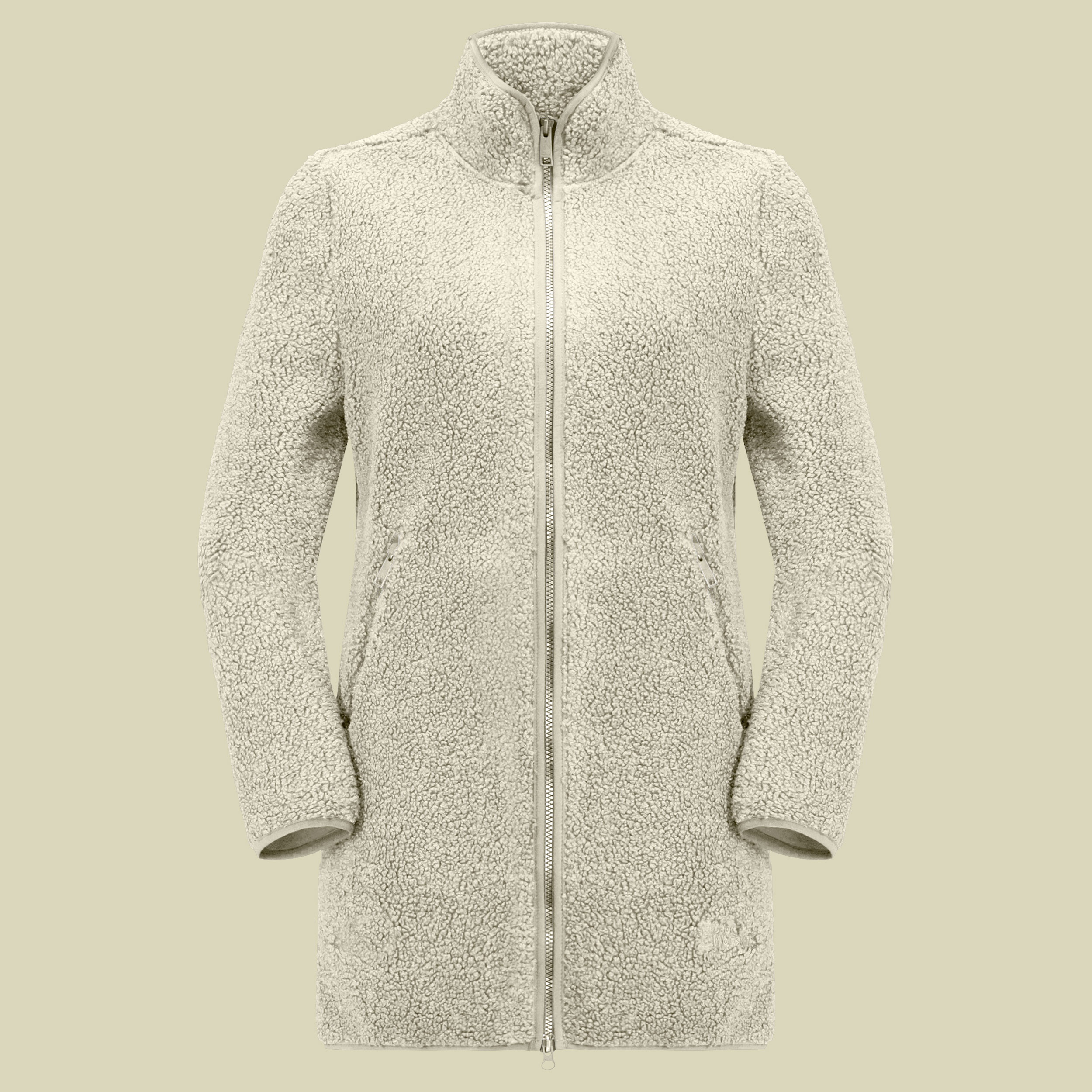 High Curl Coat Women beige M - panna cotta